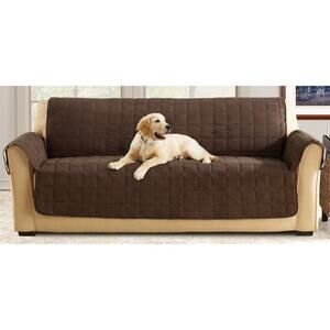 Duck River Textile Chocolate Wallace Sofa Cover with Pockets NEW